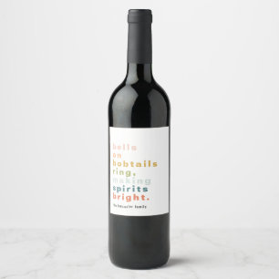 Bells on Bobtails Custom Wine Label