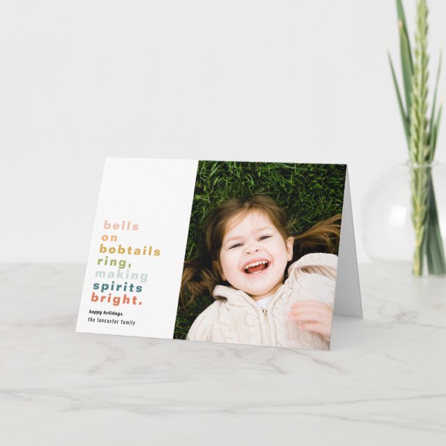 Bells on Bobtails Greeting Card (Front)