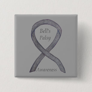 Bell's Palsy Awareness Ribbon Custom Pin