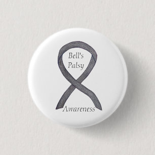 Bell's Palsy Awareness Ribbon Custom Pin