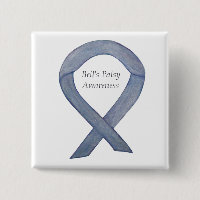 Bell's Palsy Silver Awareness Ribbon Art Pin