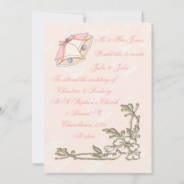 Bells Wedding Invitations (Front)