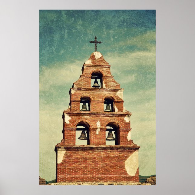 Belltower Mission San Miguel Arcangel Poster (Front)