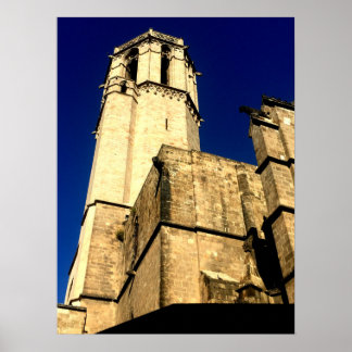 Belltower of Barcelona Cathedral Poster