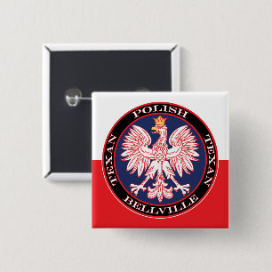Bellville Round Polish Texan 15 Cm Square Badge