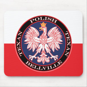 Bellville Round Polish Texan Mouse Pad