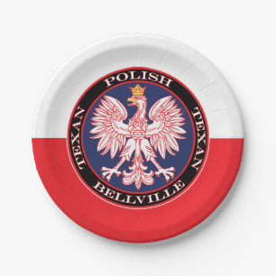 Bellville Round Polish Texan Paper Plate