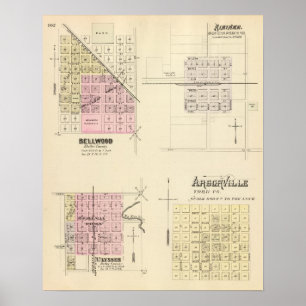 Bellwood, Risings, Ulysses, Arborville, Nebraska Poster