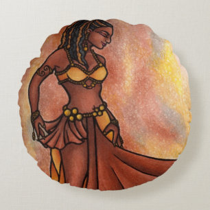 Belly Dance Goddess Round Cushion