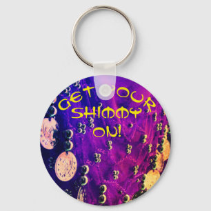 Belly dance hip scarf with coins keychain