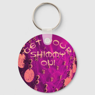 Belly dance hip scarf with coins keychain