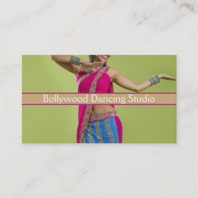 Belly Dance, Instructor, Bollywood, Business Card (Front)