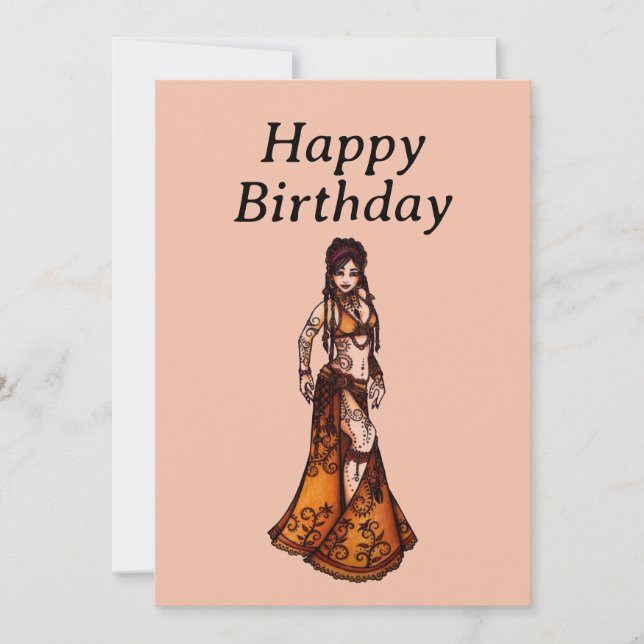 Belly Dancer Birthday Cards (Front)
