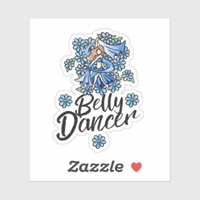 Belly Dancer Blue Floral bellydance (Sheet)