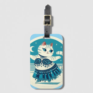 Belly Dancer Cat Luggage Tag