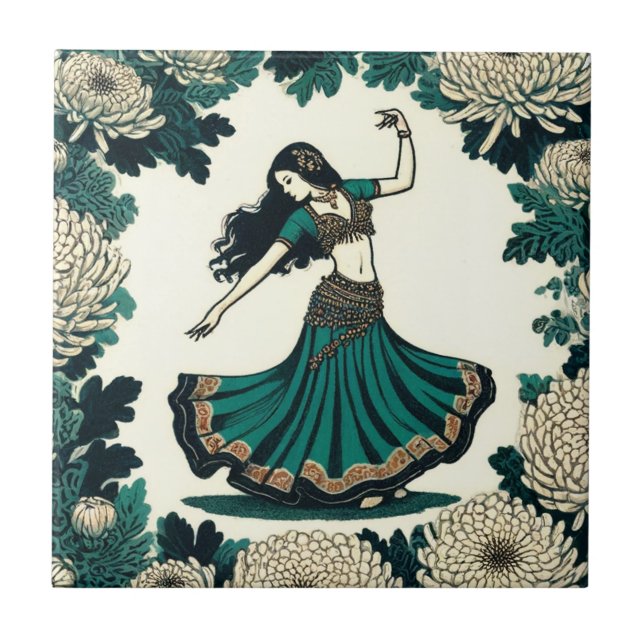 Belly Dancer                                       Ceramic Tile (Front)