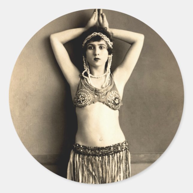 Belly Dancer Classic Round Sticker (Front)