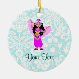 Belly Dancer; Cute Ceramic Ornament