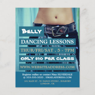 Belly Dancer, Dance Lesson Advertising Flyer