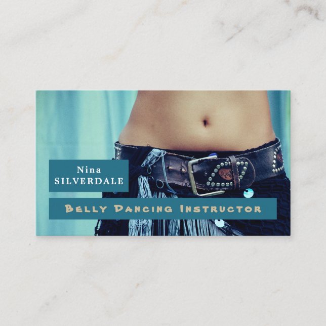 Belly Dancer, Dancing Instructor Business Card (Front)