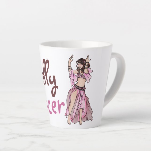 Belly Dancer Habibi  Latte Mug (Right Angle)