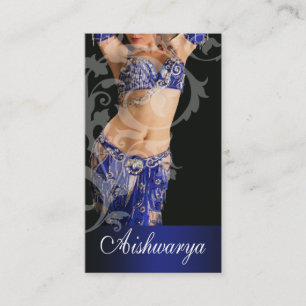 Belly Dancer III, Bollywood Hindi Fashion (indigo) Business Card