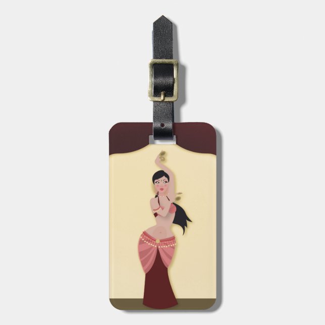 Belly Dancer Middle Eastern dancer Luggage Tag (Front Vertical)