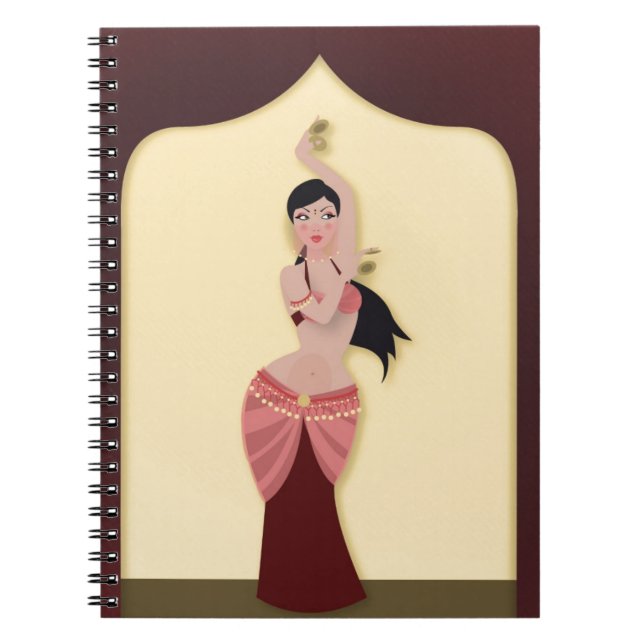 Belly Dancer Middle Eastern dancer Notebook (Front)