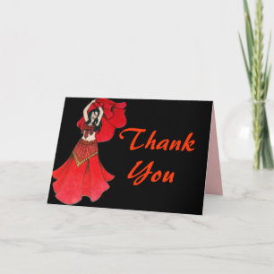 Belly Dancer Thank You Cards