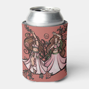 Belly Dancers Roses Pink Mauve Rose Belly Dance Can Cooler