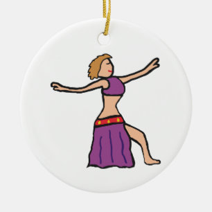 Belly Dancing Ceramic Ornament