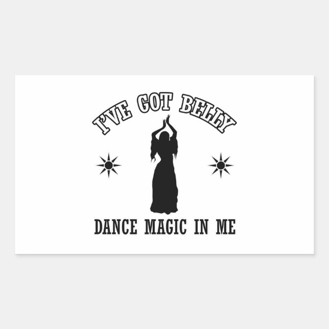 belly dancing design rectangular sticker (Front)
