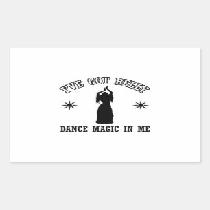 belly dancing design rectangular sticker