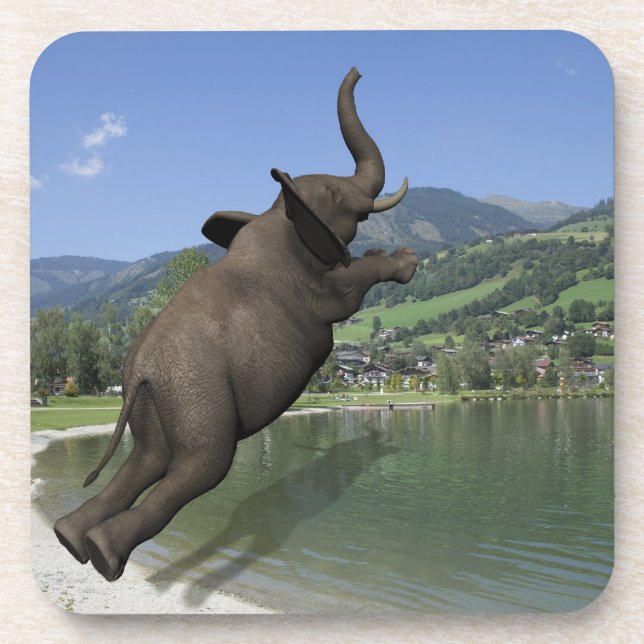 Belly Flop Elephant Coaster (Front)