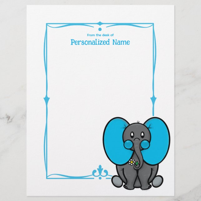 Belly Phant Blue Unlined  Custom Letterhead (Front)