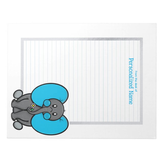 Belly Phant Grey Lined  Notepad (Front)