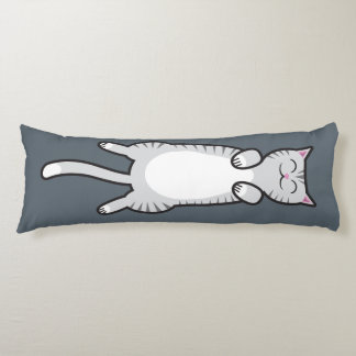 Belly Rub Cat - Grey Tabby Body Cushion
