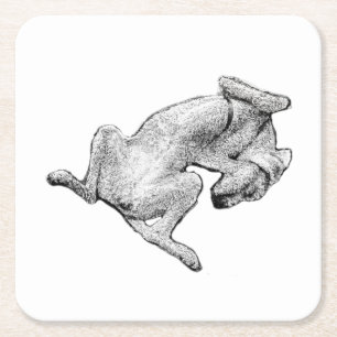 Belly-Up Bliss – Artistic Dog Coaster