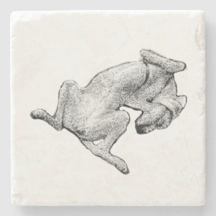 Belly-Up Bliss – Artistic Dog Coaster