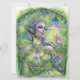 Bellz Fae Elf Magic Fantasy Flower Female Art Card