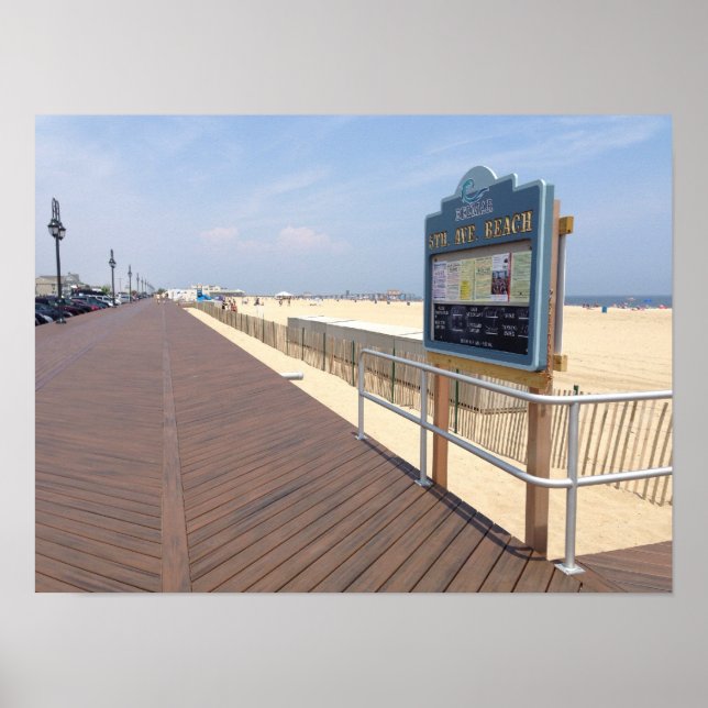 Belmar Fifth Avenue Beach Jersey Shore Poster (Front)