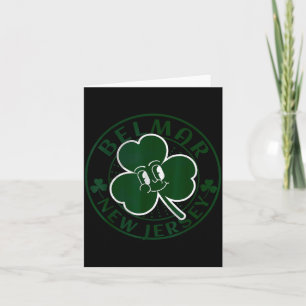 Belmar New Jersey Irish Shamrock Nj Retro Souvenir Card