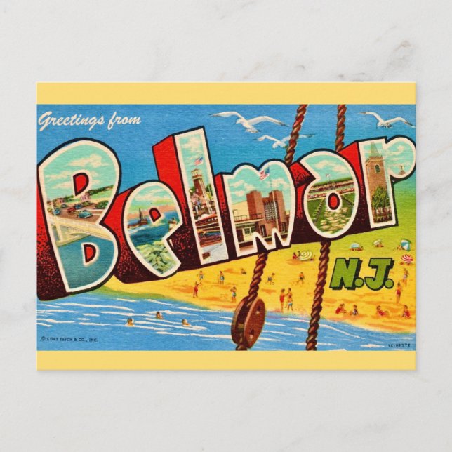 Belmar New Jersey Postcard (Front)