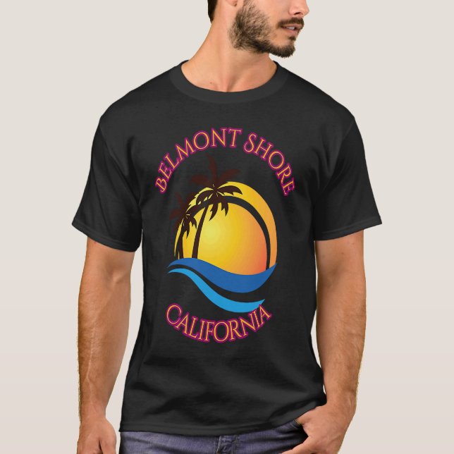 Belmont Shore Beach Surf  California T-Shirt (Front)
