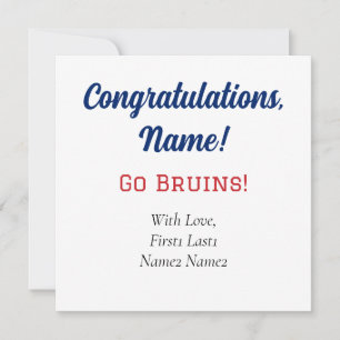 Belmont University Personalised Gift Tag Card