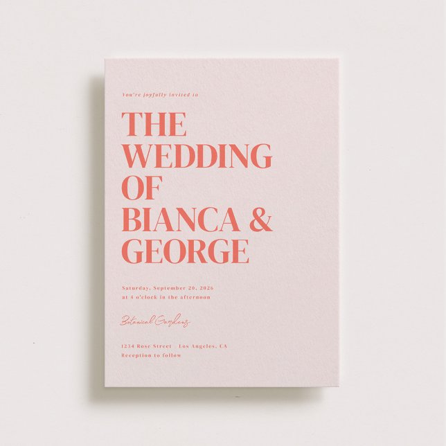 Belmont Vertical Wedding Invitation (Creator Uploaded)