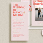Belmont Wedding Ceremony Program<br><div class="desc">The Belmont design card showcases large typography that proudly displays the couple's names. As you glance below,  the essential details of the celebration are gracefully presented in a small,  classic serif font.</div>