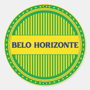 Belo Horizonte City Pride – Brazilian Identity Classic Round Sticker