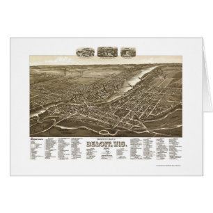 Beloit, WI Panoramic Map - 1890