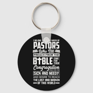 Belong To A Rare Breed Of Pastors Minister Clergy Key Ring